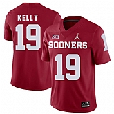Oklahoma Sooners 19 Caleb Kelly Red College Football Jersey Dzhi,baseball caps,new era cap wholesale,wholesale hats